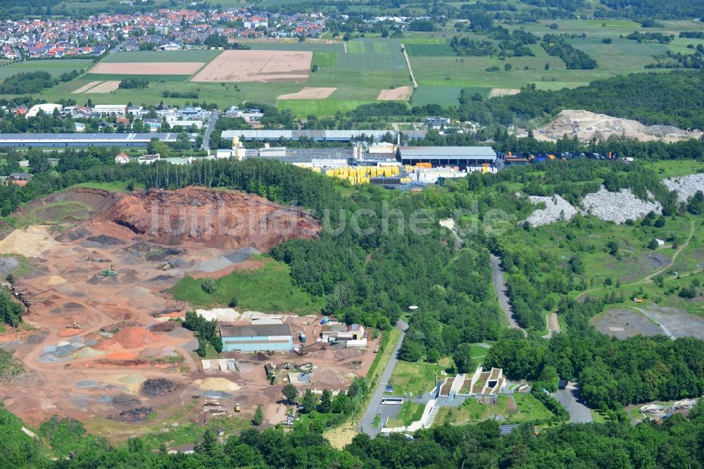 Luftaufnahme Messel - Gelände des UNESCO Welterbe Grube Messel im Bundesland Hessen