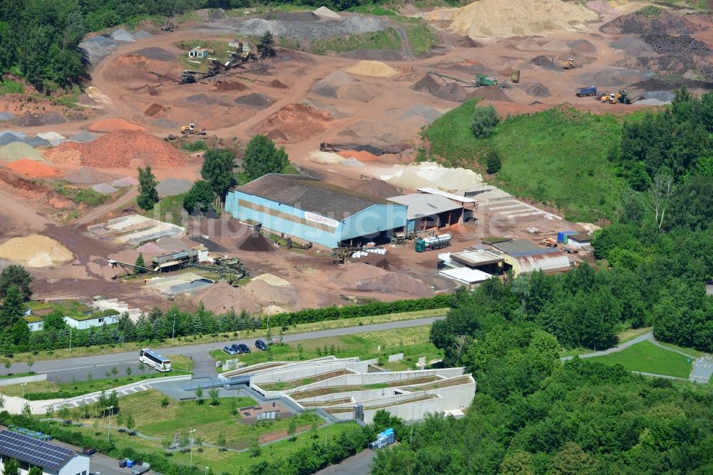 Luftbild Messel - Gelände des UNESCO Welterbe Grube Messel im Bundesland Hessen