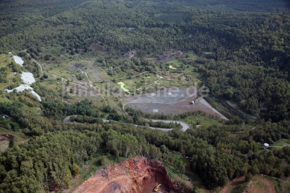 Luftbild Messel - Gelände des UNESCO Welterbe Grube Messel im Bundesland Hessen