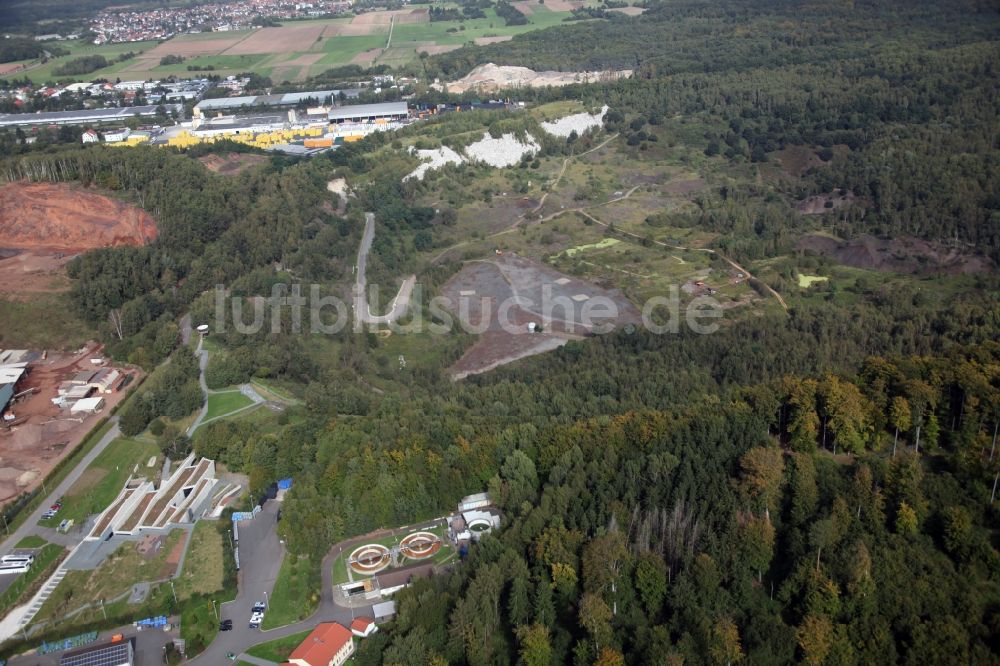 Luftbild Messel - Gelände des UNESCO Welterbe Grube Messel im Bundesland Hessen