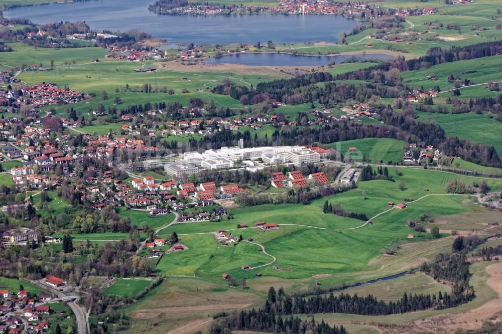Murnau am Staffelsee von oben - Gelände der Unfallklinik in Murnau am Staffelsee im Bundesland Bayern