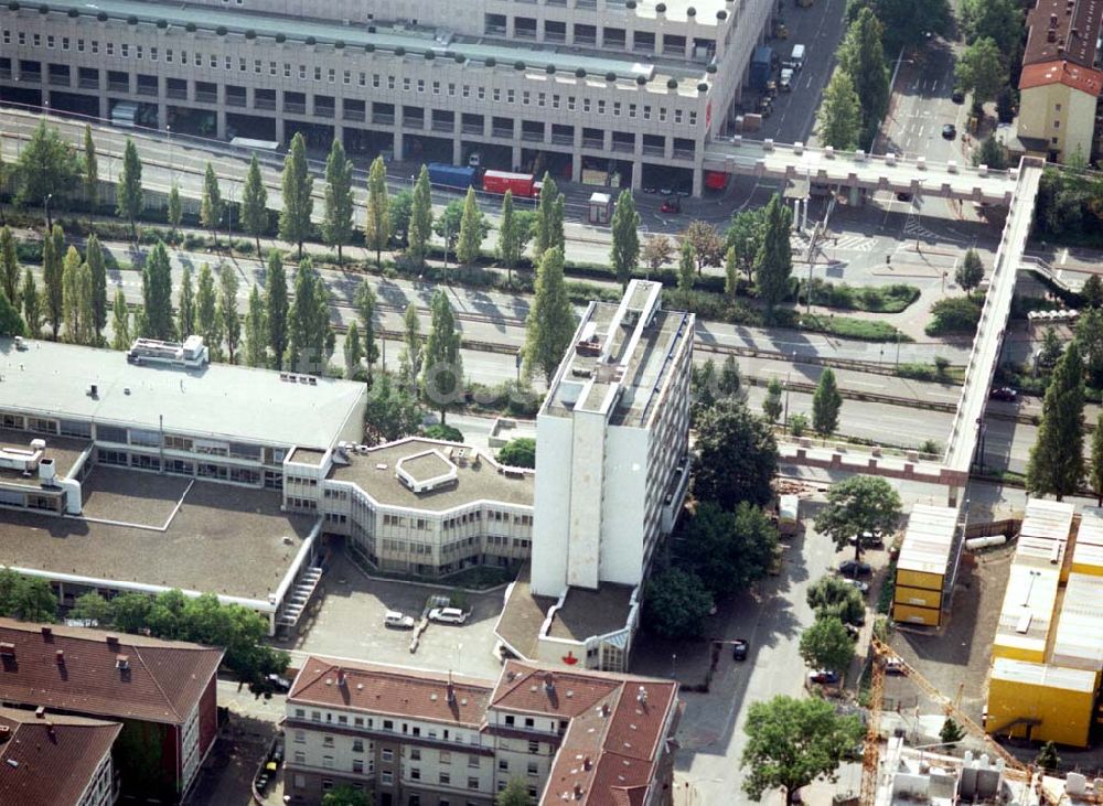 Frankfurt am Main von oben - Gelände der Union-Druckerei an der Theodor-Heuss-Allee 90-98 in Frankfurt / Main.