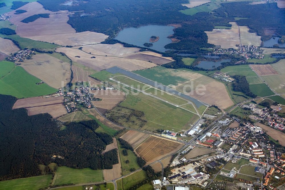 Luftaufnahme Kamenz - Gelände des Verkehrslandeplatzes / Flugplatz Kamenz in Sachsen