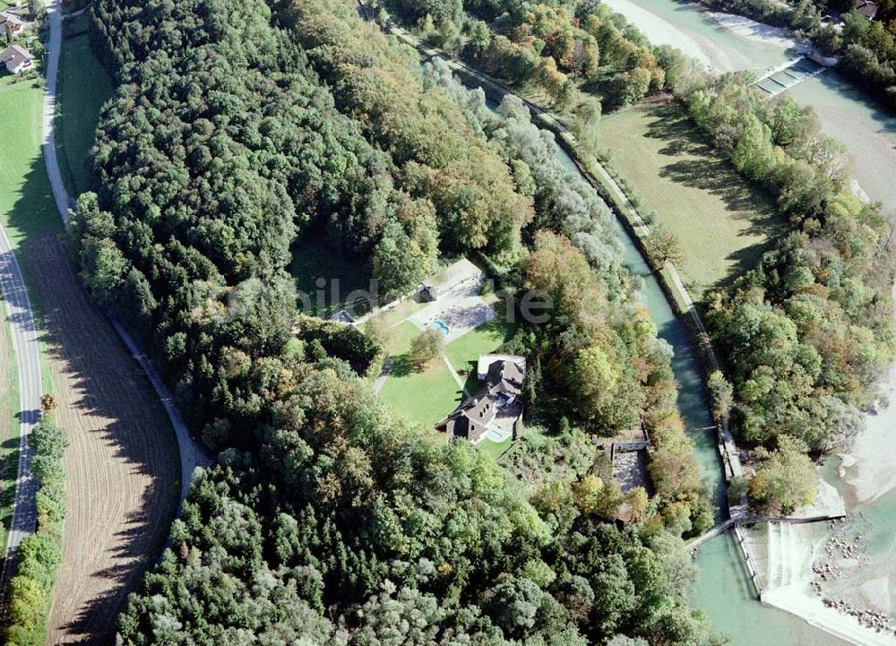 Freilassing / Bayern von oben - Gelände der Villa Zeller der Unternehmensgruppe MAX AICHER in Freilassing.