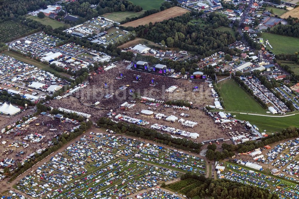 Wacken von oben - Gelände des Wacken Musik- Festival in Wacken im Bundesland Schleswig-Holstein, Deutschland