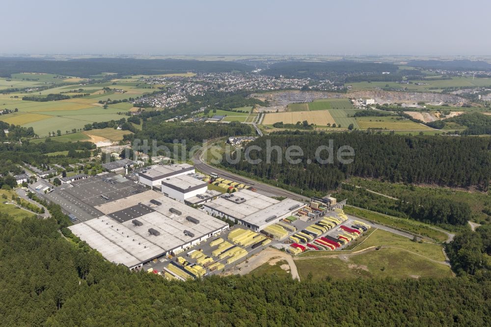 Warstein aus der Vogelperspektive: Gelände der Warsteiner Brauerei in Warstein im Bundesland Nordrhein-Westfalen NRW