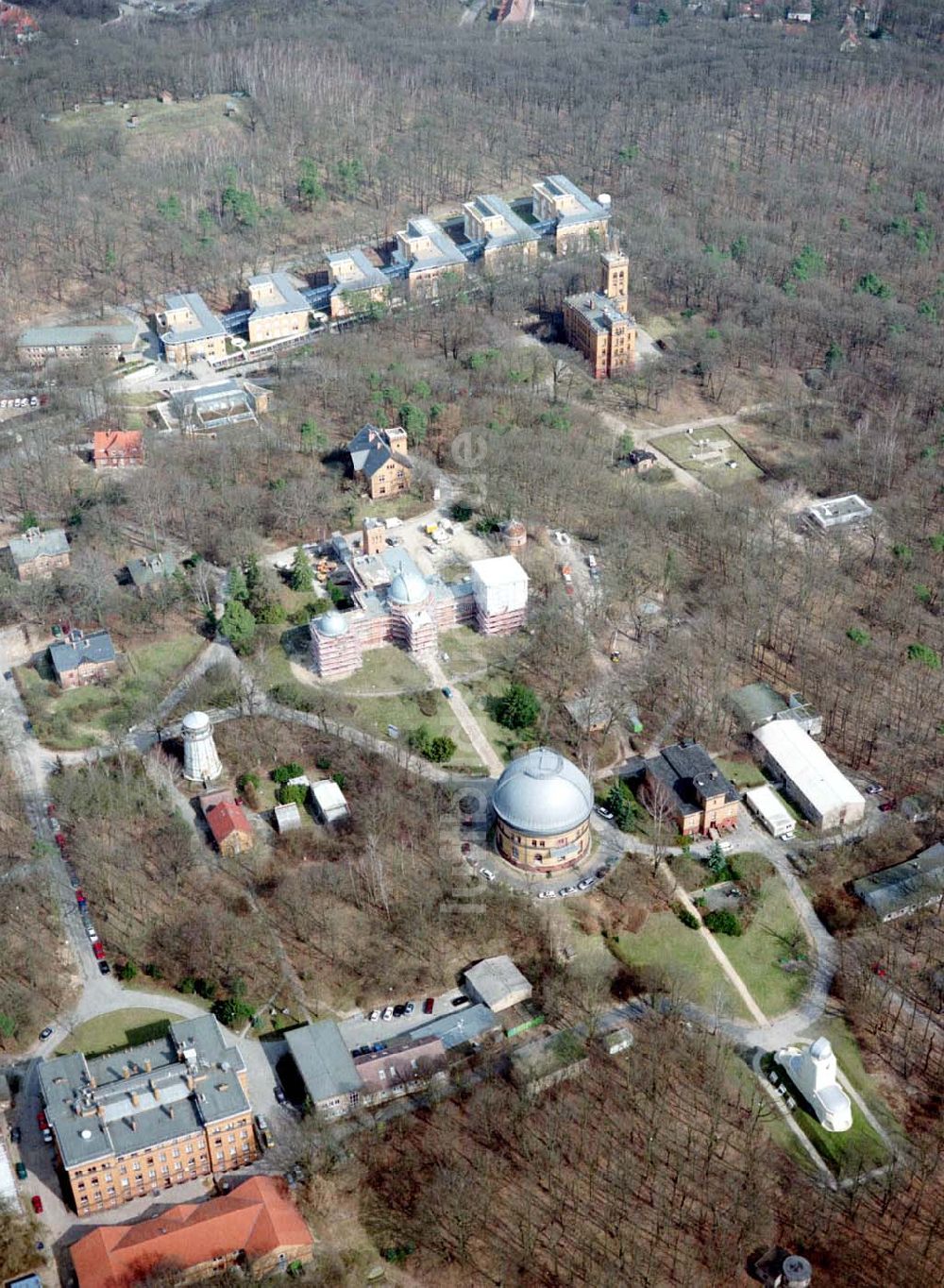 Potsdam / BRB von oben - Gelände des Wissenschaftsparks Albert Einstein und des Geoforschungszentrums auf dem Telegraphenberg in Potsdam