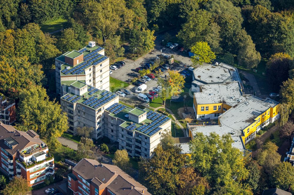 Luftbild Lünen - Gelände Wohnheim - Gebäude an der Marie-Juchacz-Straße in Lünen im Bundesland Nordrhein-Westfalen, Deutschland