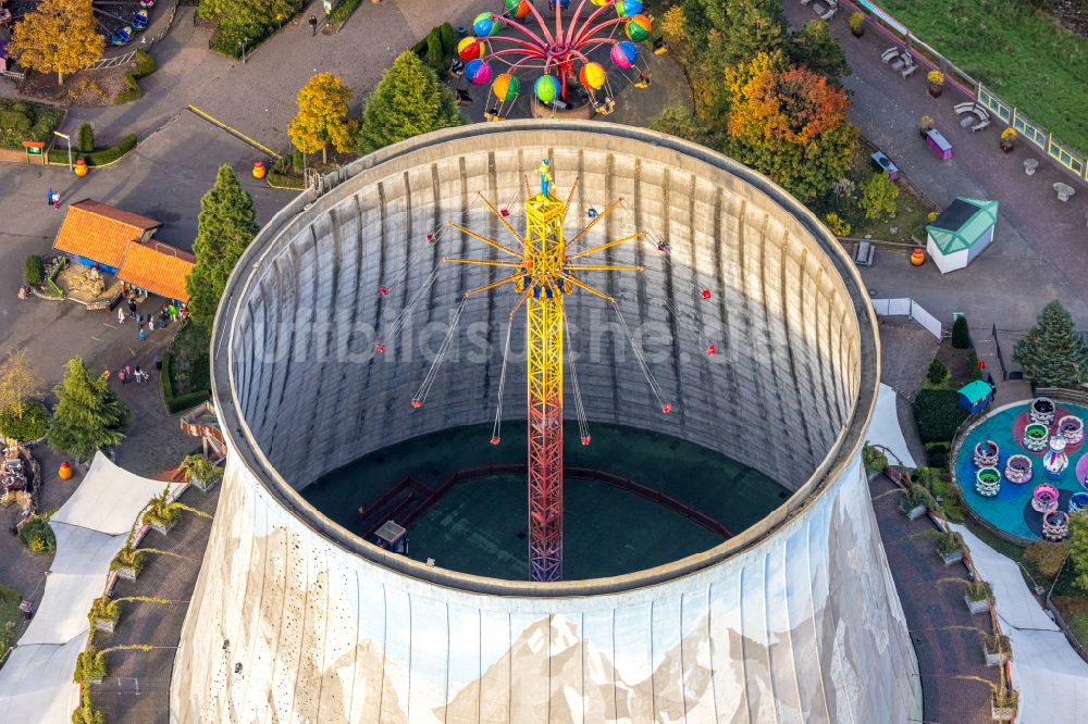 Luftaufnahme Kalkar - Gelände des Wunderland Kalkar auf dem ehemaligen AKW - KKW - Gelände Kalkar im Bundesland Nordrhein-Westfalen