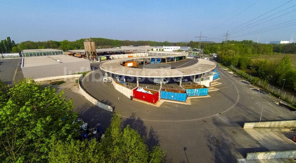 Luftaufnahme Marl - Gelände des ZBH Zentraler Betriebshof Marl mit Recyclinghof im städtischer Bauhof Brassertstraße in Marl im Bundesland Nordrhein-Westfalen