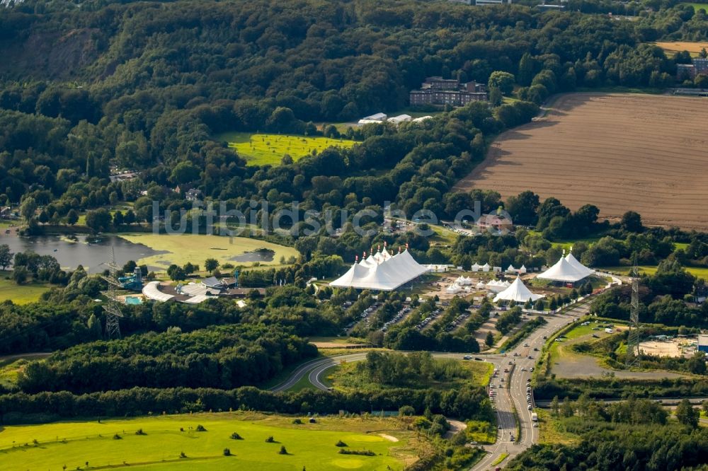 Luftbild Witten - Gelände des ZELTFESTIVAL RUHR Musik- Festival im Ortsteil Heven in Witten im Bundesland Nordrhein-Westfalen, Deutschland