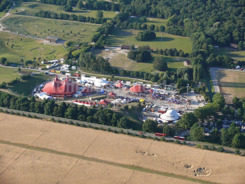 Luftbild Freiburg - Gelände des ZMF Zelt-Musik-Festival Freiburg