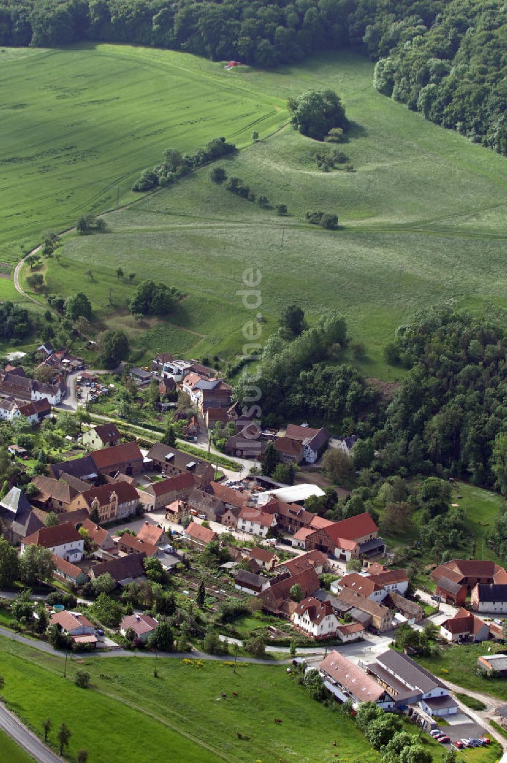 Löberschütz aus der Vogelperspektive: Gemeinde Löberschütz