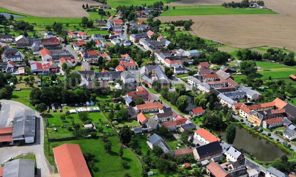 Moßbach / Thüringen von oben - Gemeinde Moßbach in Thüringen