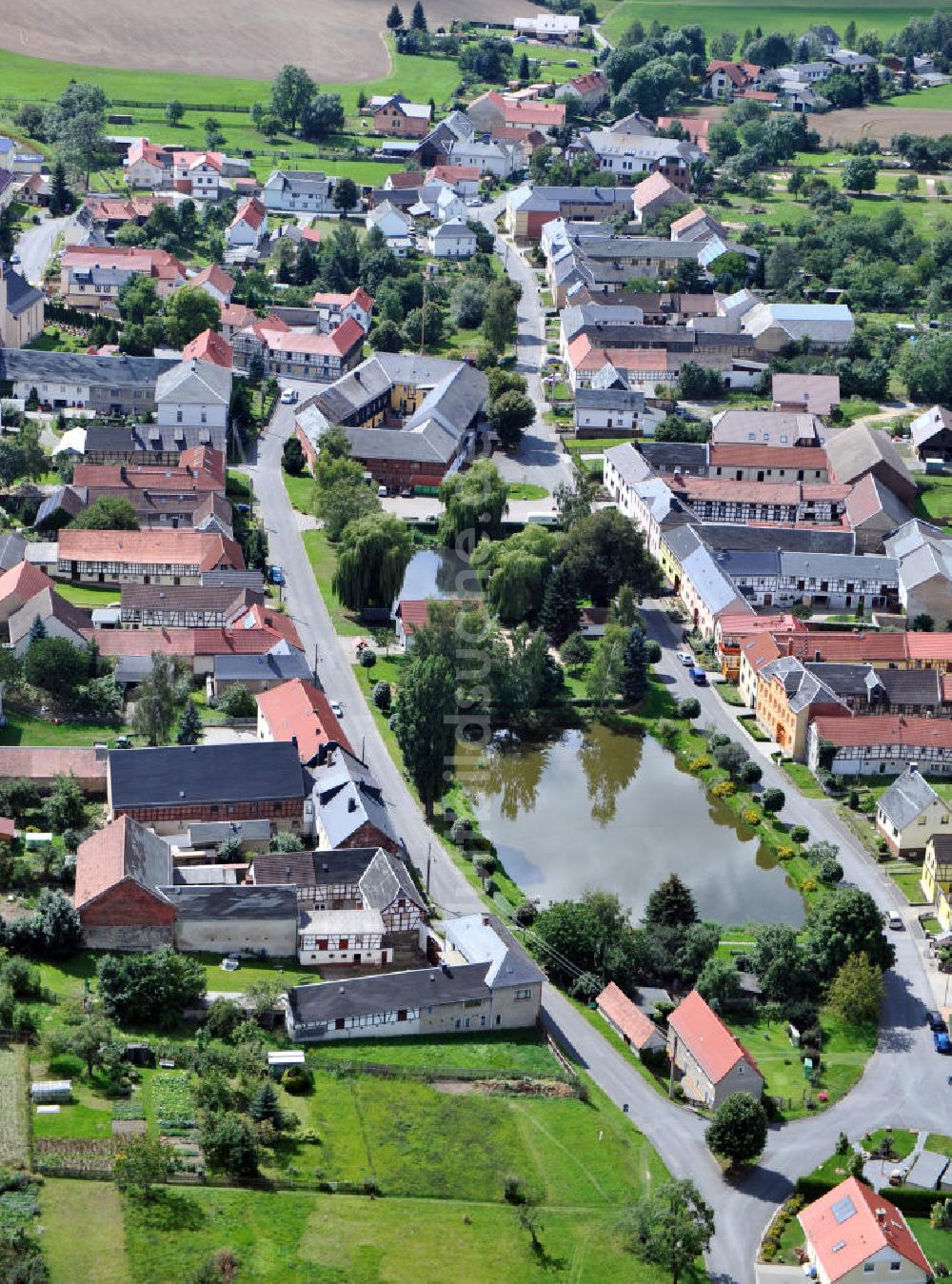 Moßbach / Thüringen von oben - Gemeinde Moßbach in Thüringen