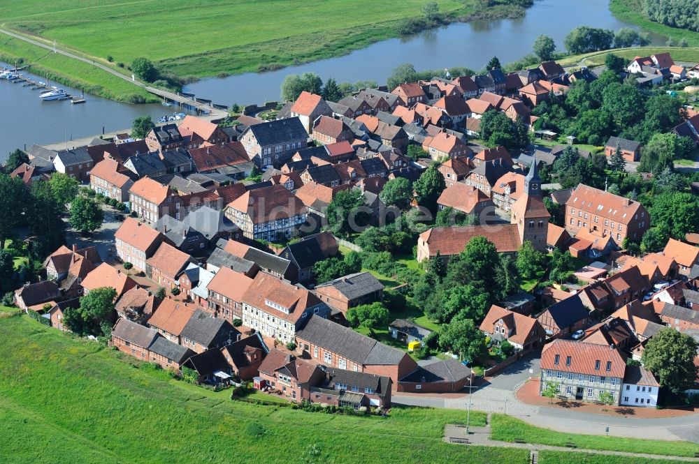 Luftbild Schnackenburg - Gemeinde Schnackenburg an der Elbe im Bundesland Niedersachsen