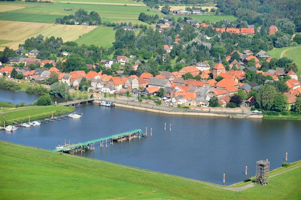 Luftbild Schnackenburg - Gemeinde Schnackenburg an der Elbe im Bundesland Niedersachsen