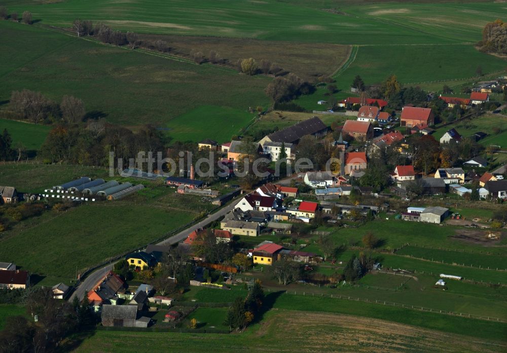 Friedrichswalde aus der Vogelperspektive: Gemeindeansicht von Friedrichswalde im Bundesland Brandenburg