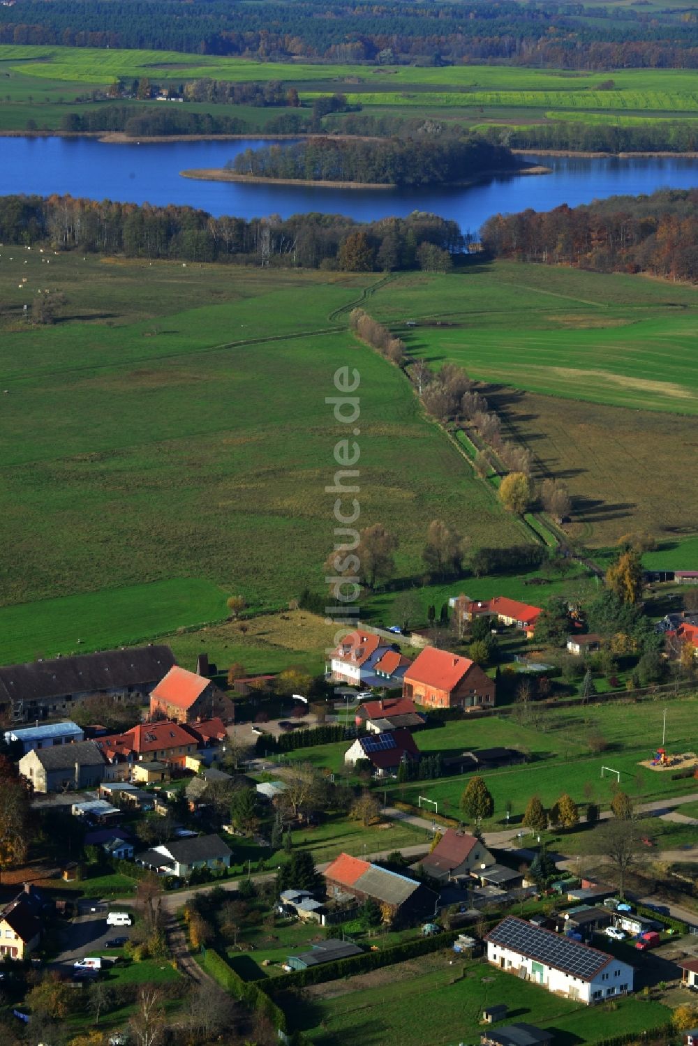 Luftaufnahme Friedrichswalde - Gemeindeansicht von Friedrichswalde im Bundesland Brandenburg