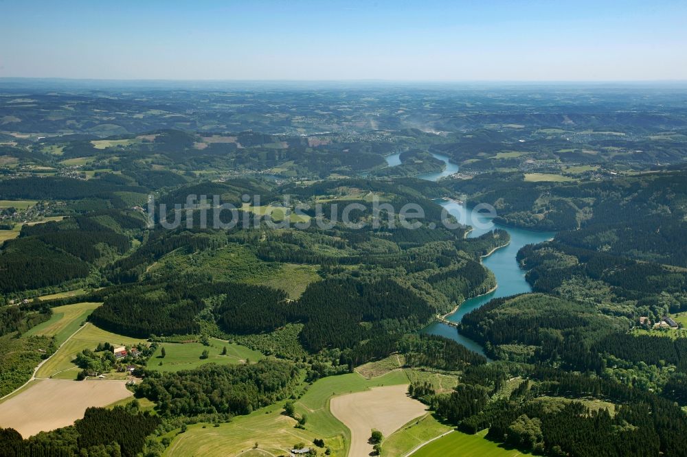 Luftaufnahme Gummersbach Genkeltalsperre In Gummersbach Im Bundesland Nordrhein Westfalen