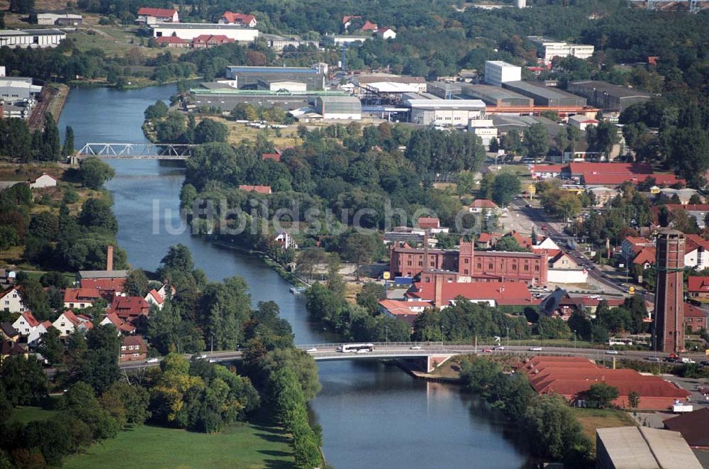 Genthin von oben - Genthiner Brücke