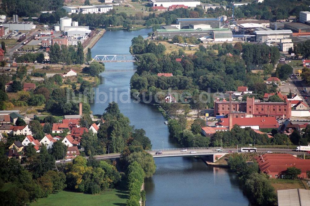 Genthin aus der Vogelperspektive: Genthiner Brücke