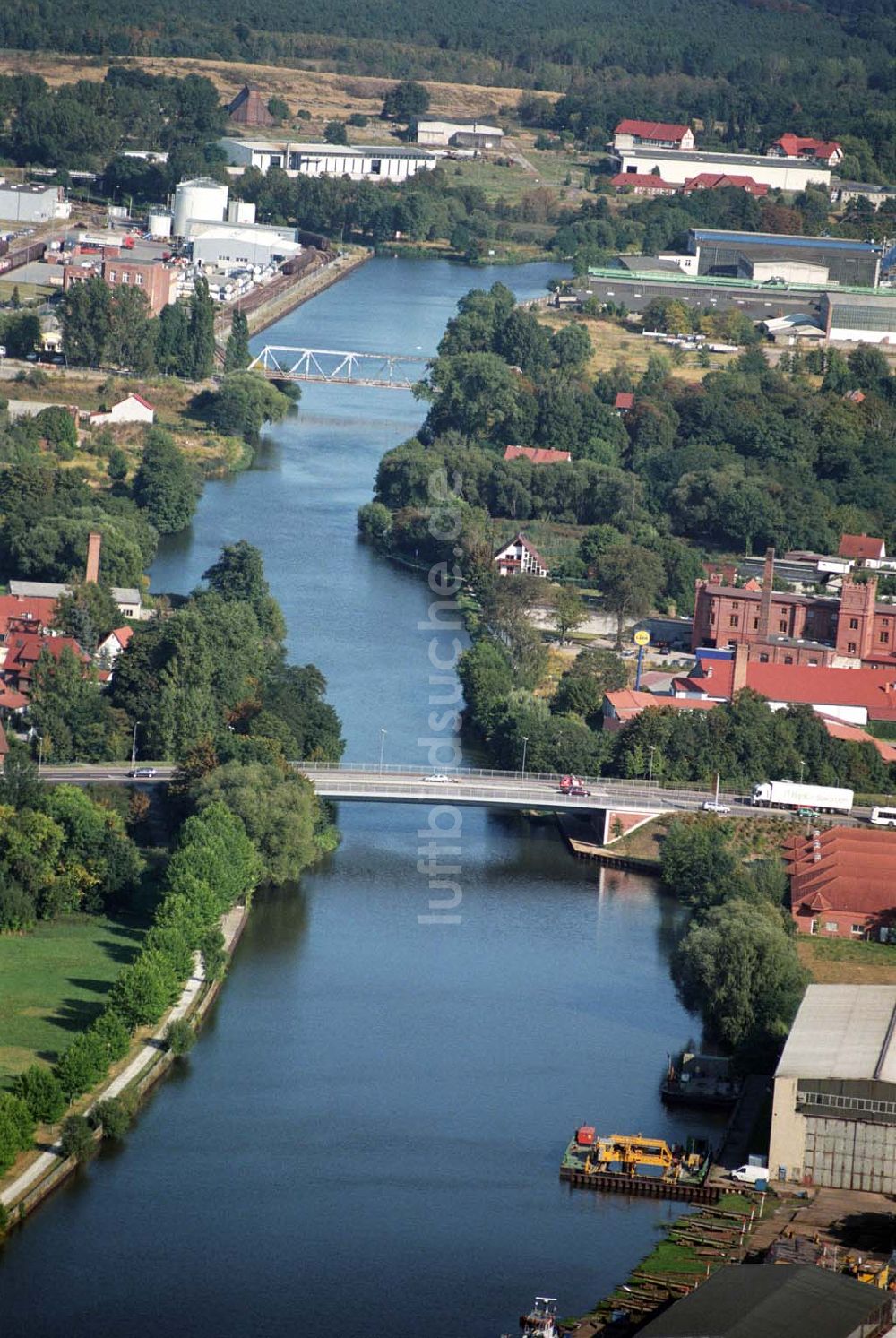 Luftbild Genthin - Genthiner Brücke