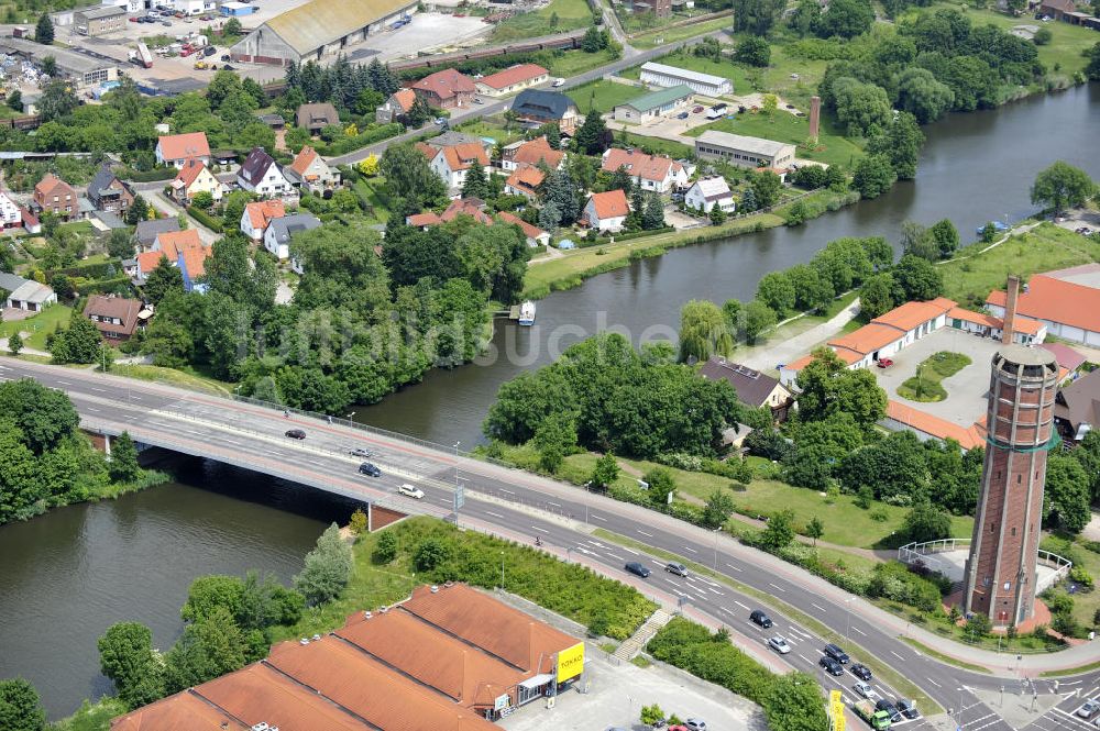 Luftbild Genthin - Genthiner Straßenbrücke