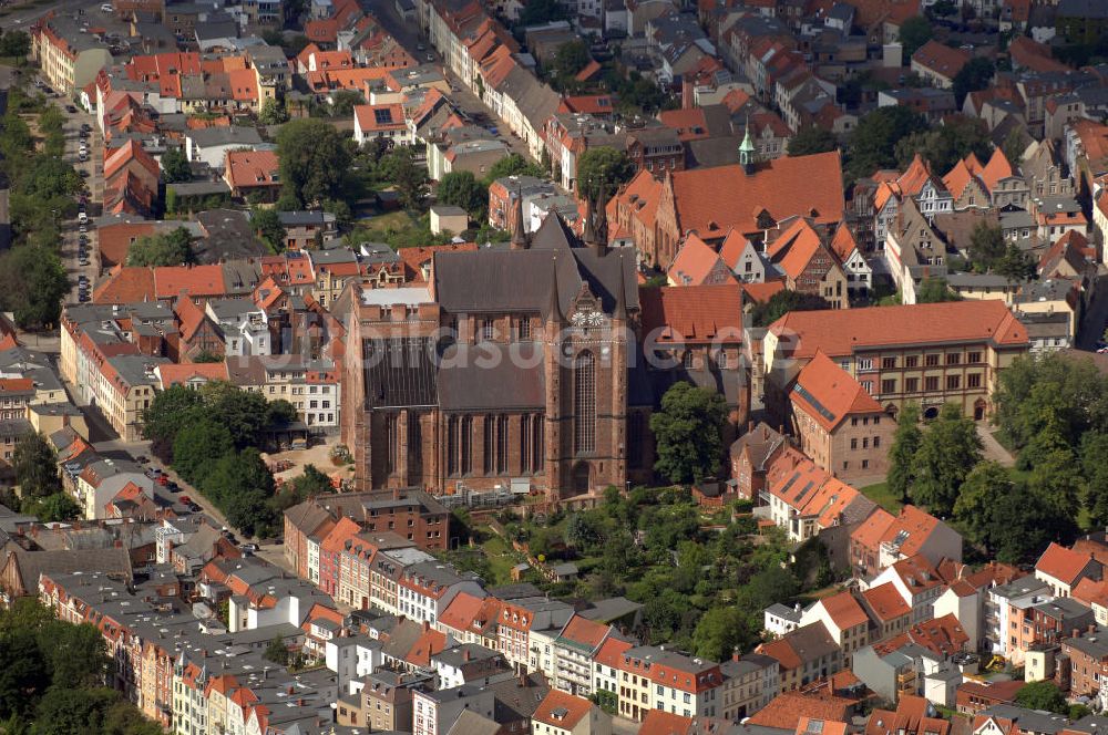 Wismar von oben - Georgenkirche