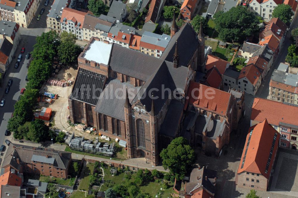 Luftbild Wismar - Georgenkirche