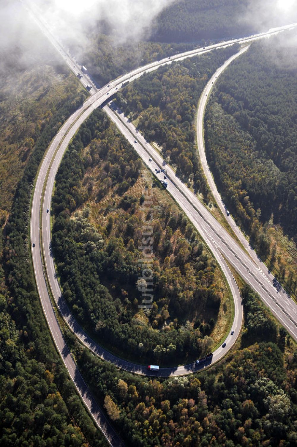 Ziethen aus der Vogelperspektive: Geplanter Ausbau des Autobahndreieck Havelland am Berliner Ring in Brandenburg