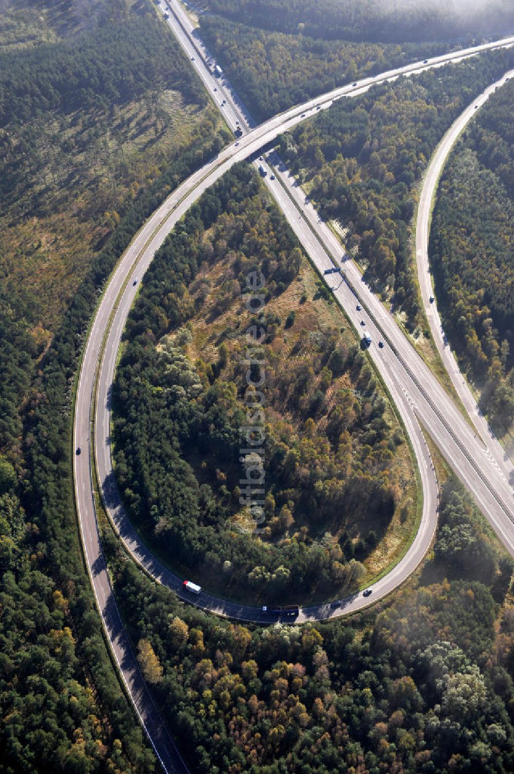 Luftbild Ziethen - Geplanter Ausbau des Autobahndreieck Havelland am Berliner Ring in Brandenburg