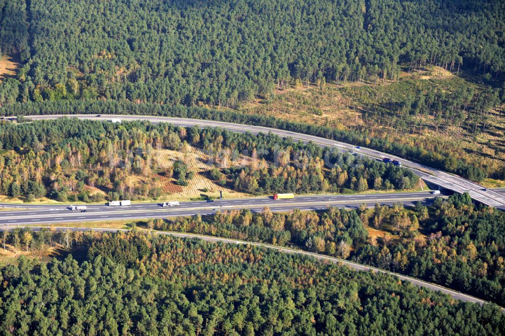 Ziethen aus der Vogelperspektive: Geplanter Ausbau des Autobahndreieck Havelland am Berliner Ring in Brandenburg