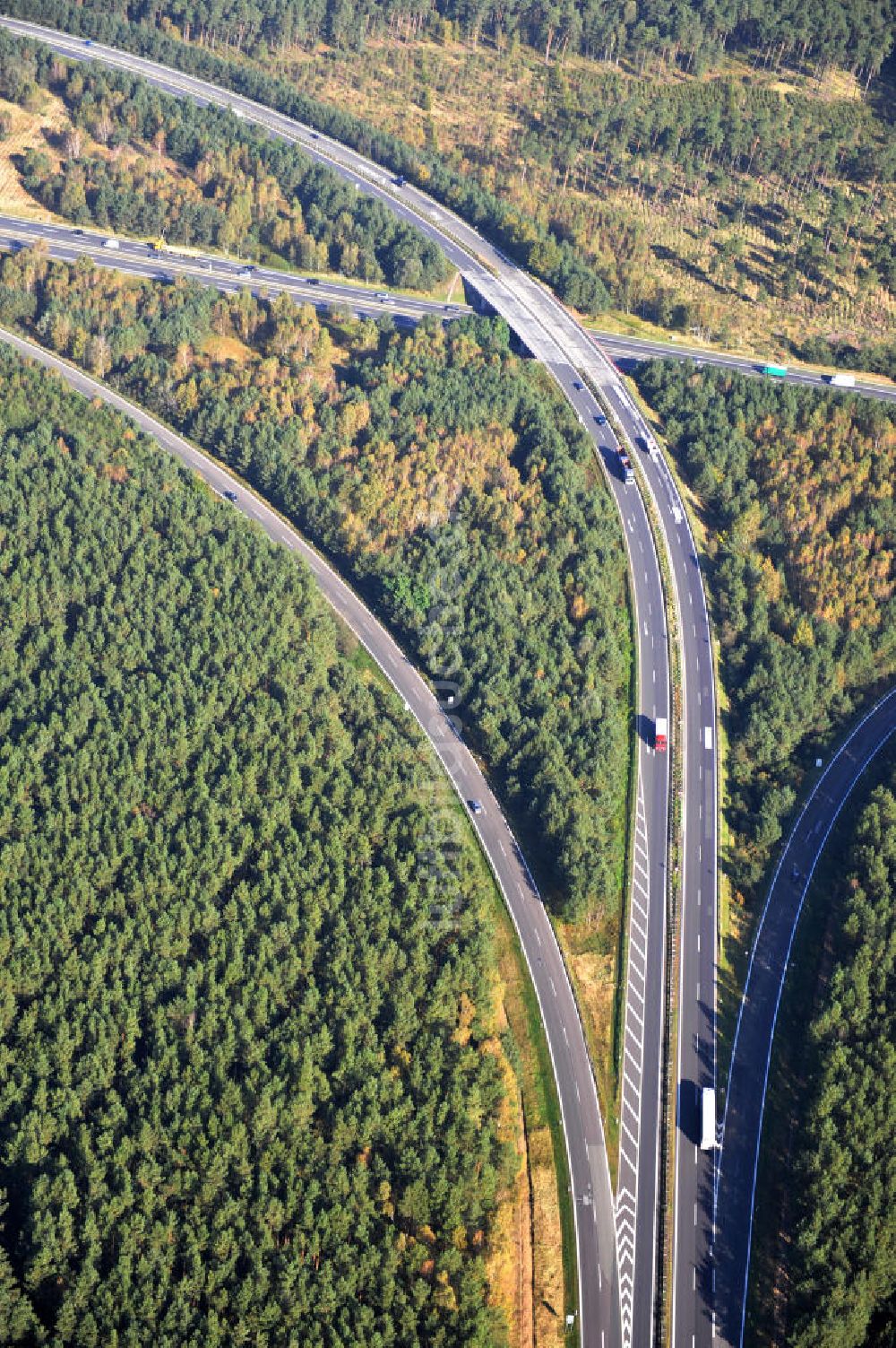 Ziethen aus der Vogelperspektive: Geplanter Ausbau des Autobahndreieck Havelland am Berliner Ring in Brandenburg