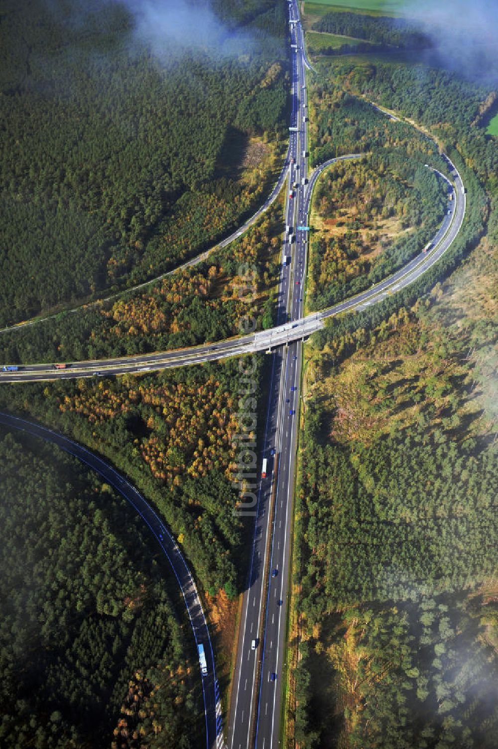 Ziethen aus der Vogelperspektive: Geplanter Ausbau des Autobahndreieck Havelland am Berliner Ring in Brandenburg