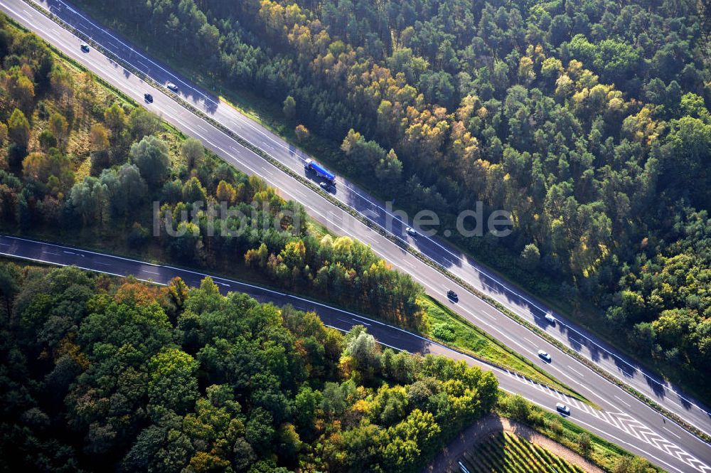 Luftbild Ziethen - Geplanter Ausbau des Autobahndreieck Havelland am Berliner Ring in Brandenburg