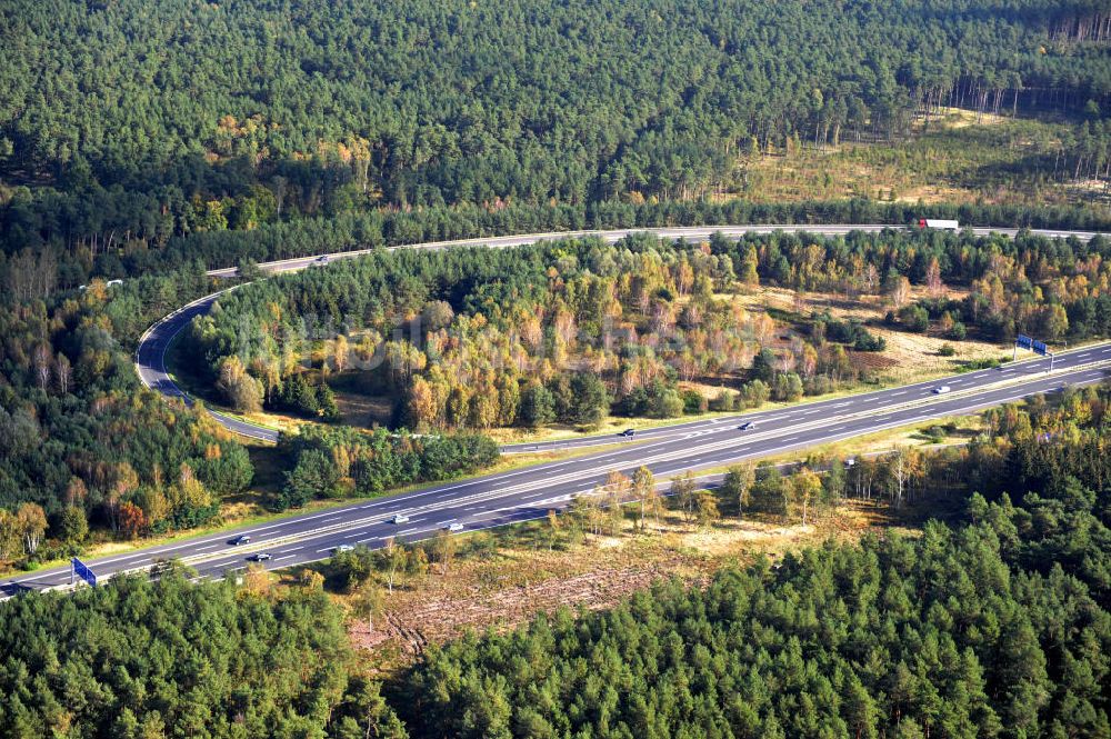 Ziethen von oben - Geplanter Ausbau des Autobahndreieck Havelland am Berliner Ring in Brandenburg