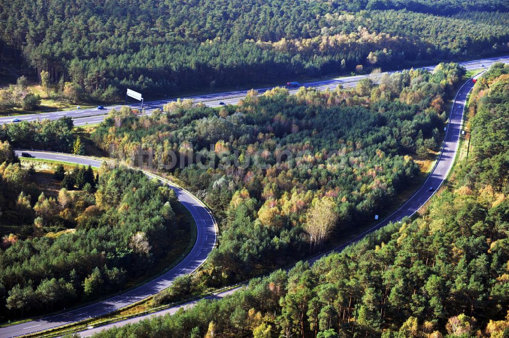 Luftbild Ziethen - Geplanter Ausbau des Autobahndreieck Havelland am Berliner Ring in Brandenburg