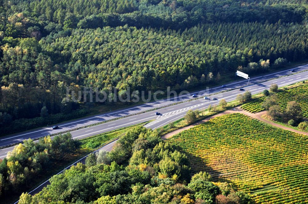 Ziethen von oben - Geplanter Ausbau des Autobahndreieck Havelland am Berliner Ring in Brandenburg