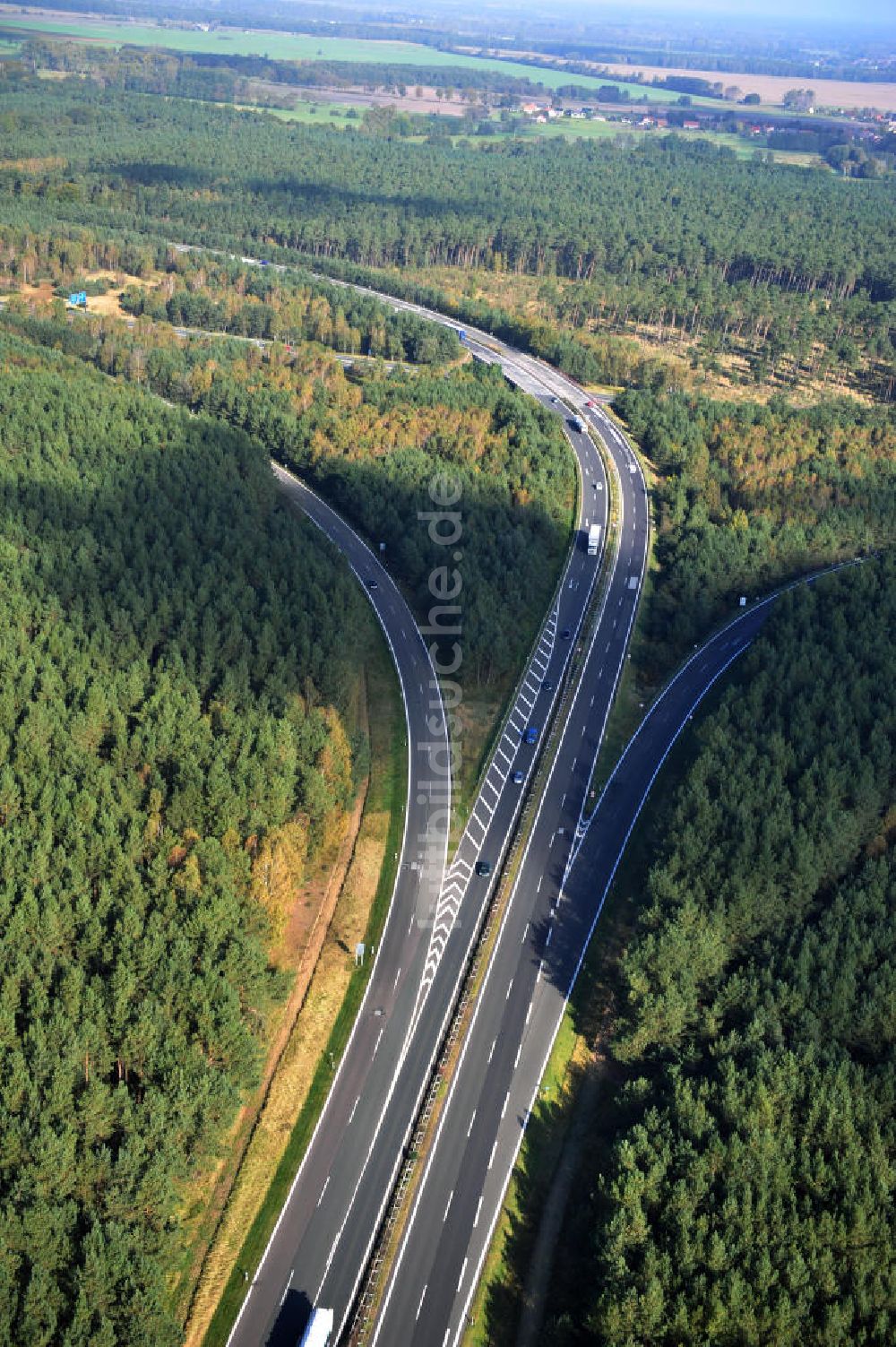 Ziethen aus der Vogelperspektive: Geplanter Ausbau des Autobahndreieck Havelland am Berliner Ring in Brandenburg