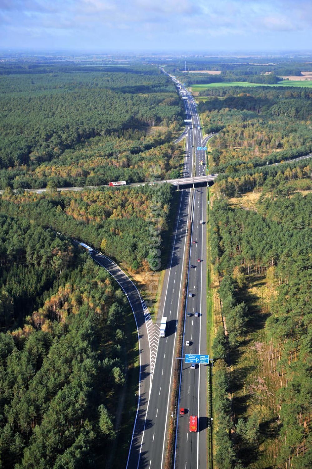 Luftaufnahme Ziethen - Geplanter Ausbau des Autobahndreieck Havelland am Berliner Ring in Brandenburg