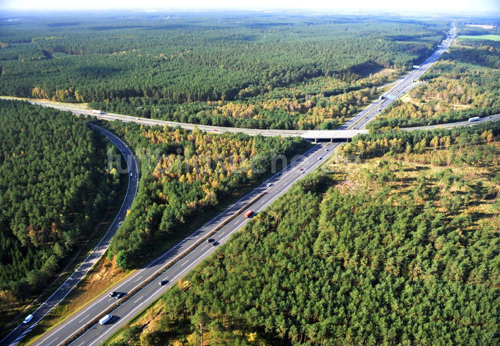 Luftbild Ziethen - Geplanter Ausbau des Autobahndreieck Havelland am Berliner Ring in Brandenburg