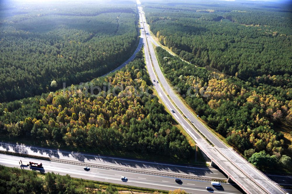 Luftaufnahme Ziethen - Geplanter Ausbau des Autobahndreieck Havelland am Berliner Ring in Brandenburg