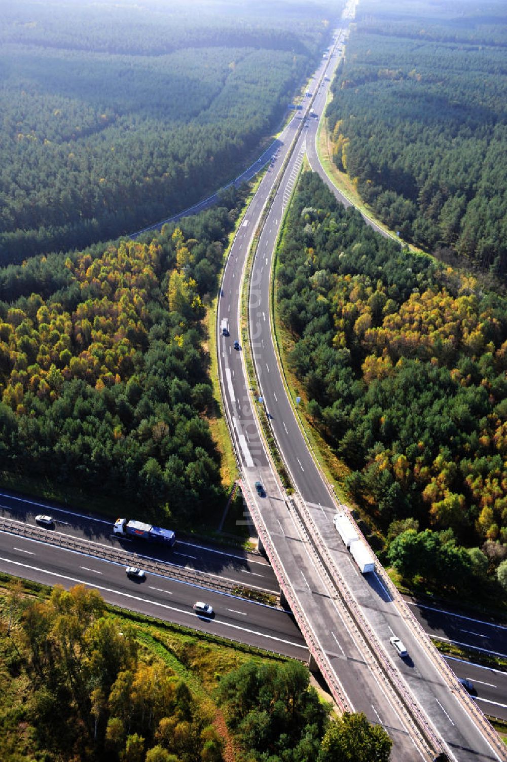 Ziethen von oben - Geplanter Ausbau des Autobahndreieck Havelland am Berliner Ring in Brandenburg