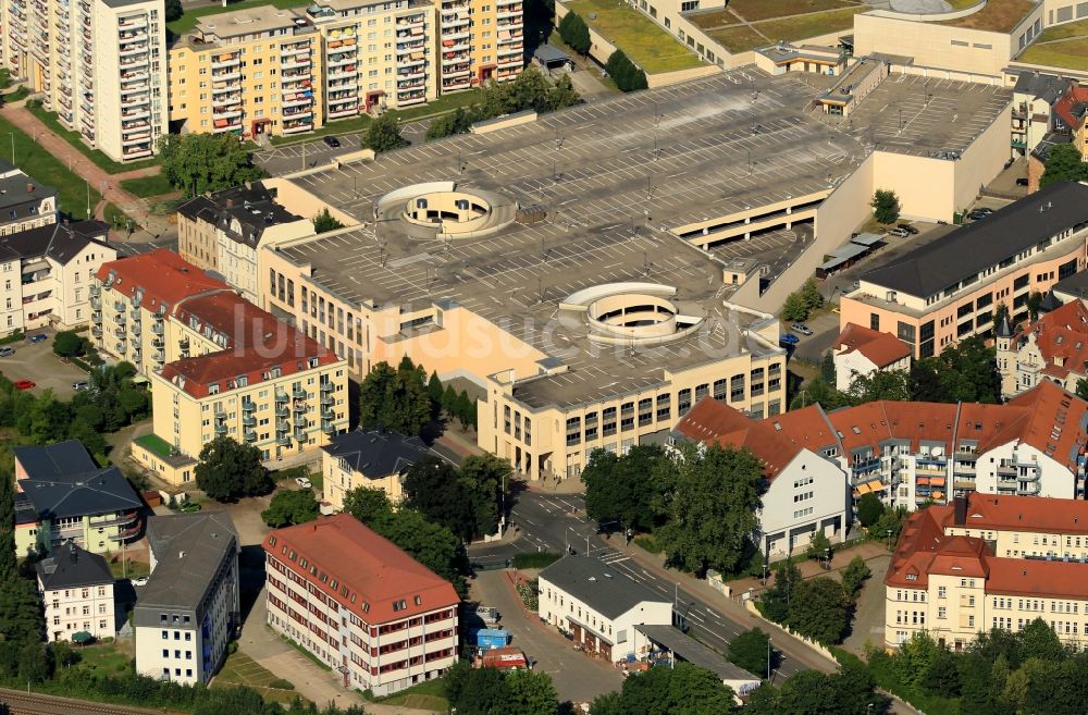 Gera von oben - Gera Arcaden in Gera im Bundesland Thüringen