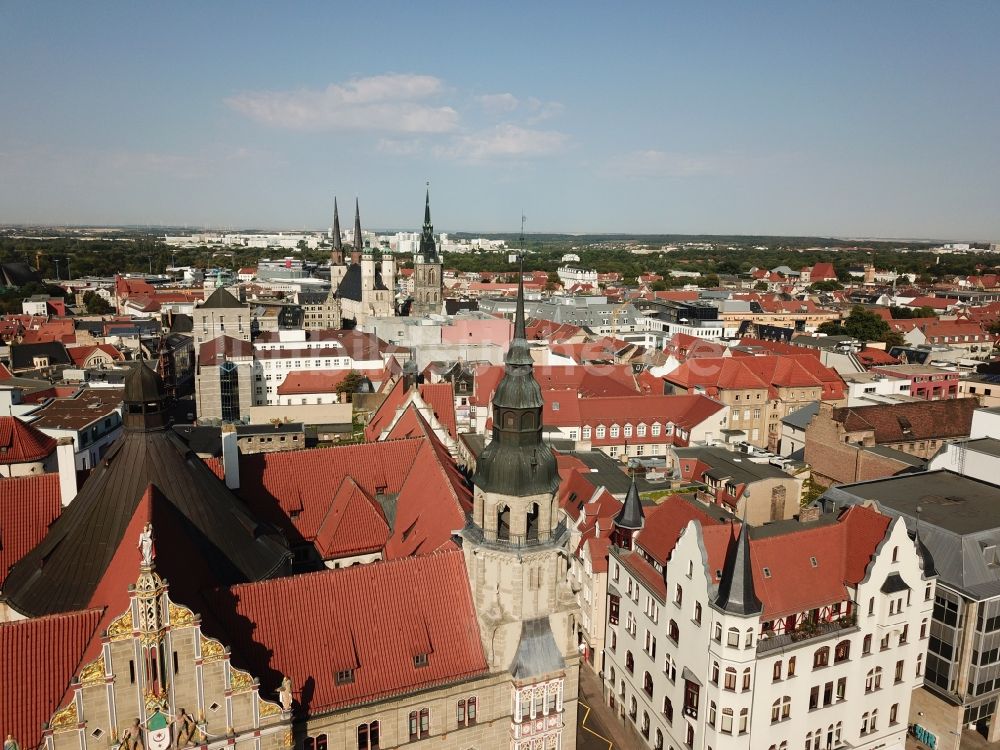 Luftbild Halle (Saale) - Gerichts- Gebäudekomplex des Landgericht am Hansering in Halle (Saale) im Bundesland Sachsen-Anhalt, Deutschland