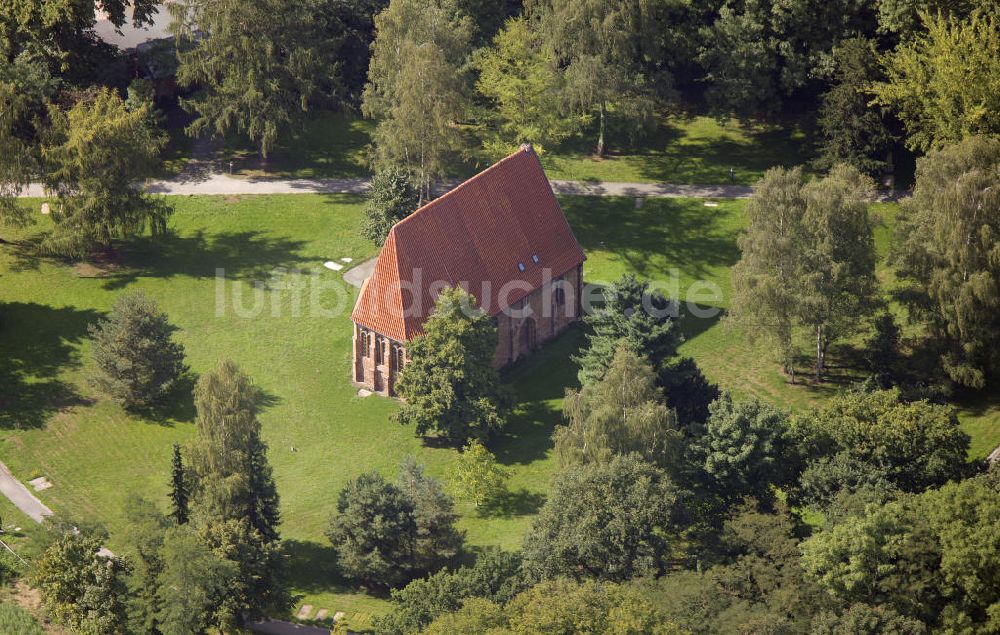 Güstrow aus der Vogelperspektive: Gertrudenkapelle in Güstrow