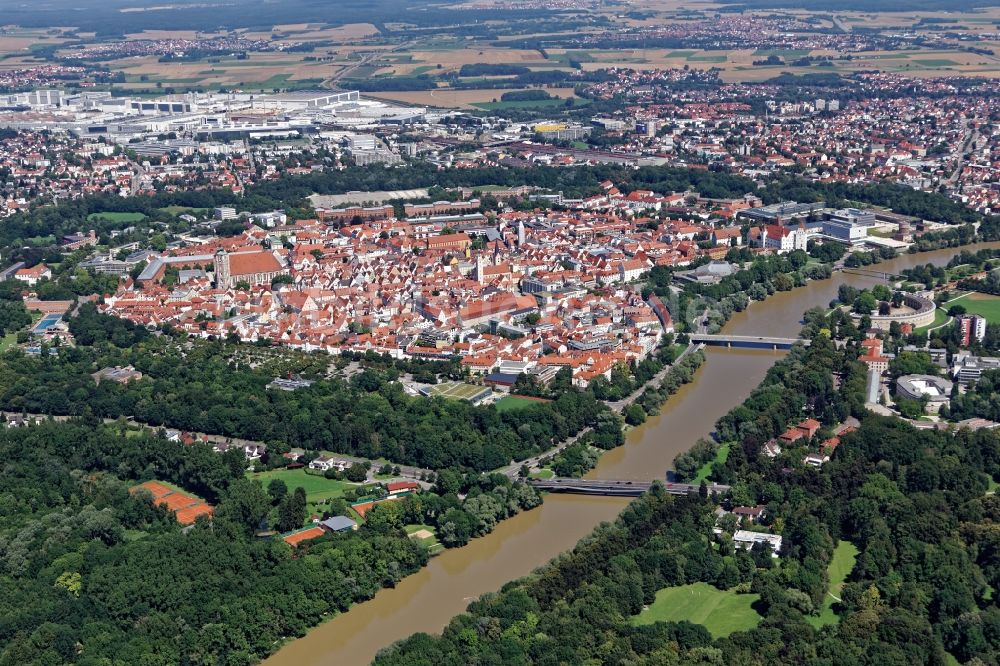 Luftaufnahme Ingolstadt - Gesamtübersicht der Innenstadt von Ingolstadt im Bundesland Bayern