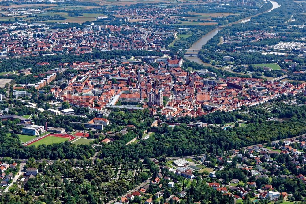 Luftbild Ingolstadt - Gesamtübersicht der Innenstadt von Ingolstadt im Bundesland Bayern