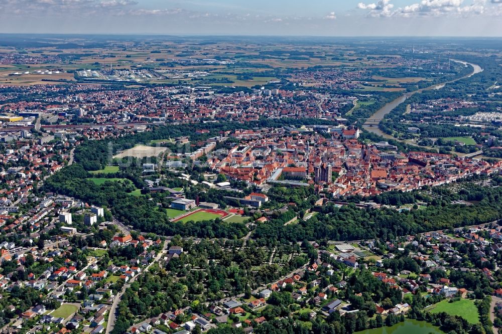 Luftaufnahme Ingolstadt - Gesamtübersicht der Innenstadt von Ingolstadt im Bundesland Bayern